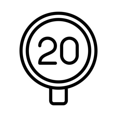 MPH İmza Simgesi Basit Vektör İllüstrasyonu