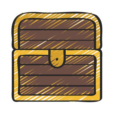 hazine sandığı web simgesi vektör illüstrasyonu