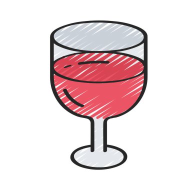 şarap cam ikonu vektör illüstrasyon tasarımı