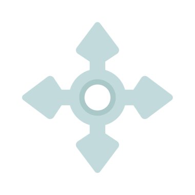 Dört Nokta Fırlatma Bıçağı Simgesi Basit Vektör İllüstrasyonu