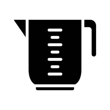 Sürahi simgesi vektör illüstrasyonu ölçülüyor