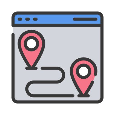 pin, konum kavramı, vektör illüstrasyonu