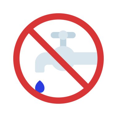 Su musluğu ağ simgesi vektör çizimi yok