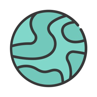 Gezegen web simgesi vektör illüstrasyonu