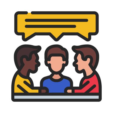 İş Buluşma Web simgesi vektör illüstrasyonu