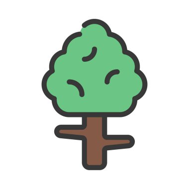 ağaç web simge vektör çizim
