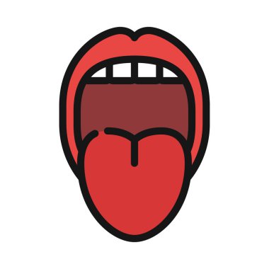 dil simgesi vektör illüstrasyon tasarımı