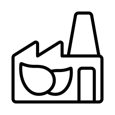 Eco Factory web simgesi vektör illüstrasyonu