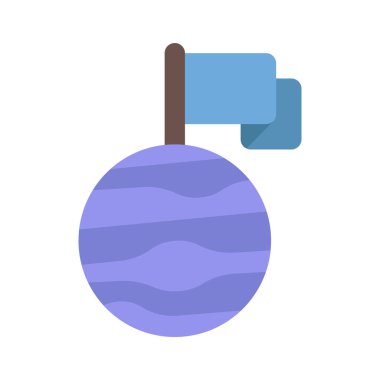 Gezegen web simgesi vektör illüstrasyonu