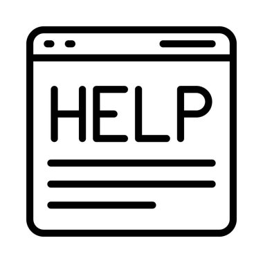 Web sitesi Web simgesi vektör illüstrasyonuna yardım et