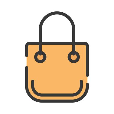 çanta simgesi, vektör illüstrasyonu basit tasarım