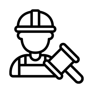 Çalışma Kanunları Simgesi Basit Vektör İllüstrasyonu