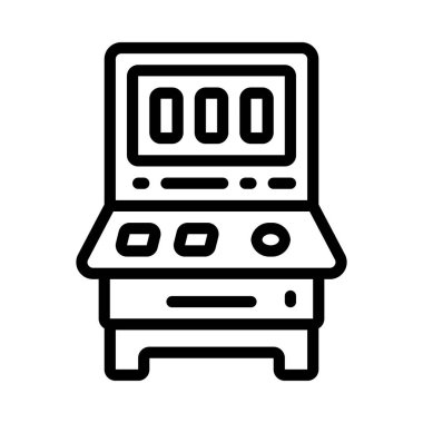 Meyve Makinesi Web simgesi vektör çizimi