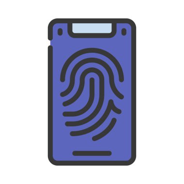 Başparmak Yazdırma, güvenlik kavramı konsepti vektör illüstrasyonu 