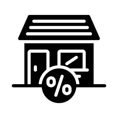 Özellik Evi simgesi, vektör illüstrasyonu 