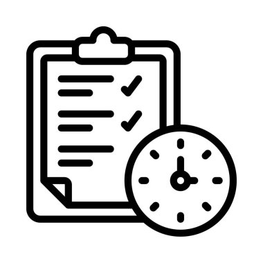 Zaman Listeli Web simgesi vektör illüstrasyonuName