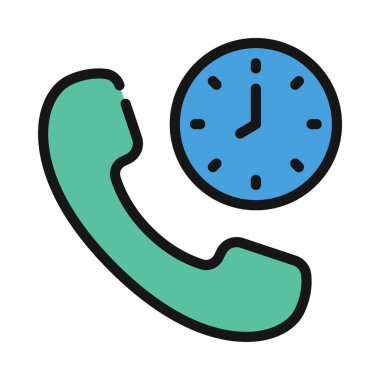 telefon çağrısı web simgesi vektör illüstrasyonu