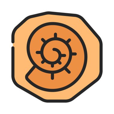 Fosil ağ ikonu vektör illüstrasyonu