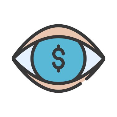 finans ve para konsept simgesi, vektör illüstrasyonu basit tasarım