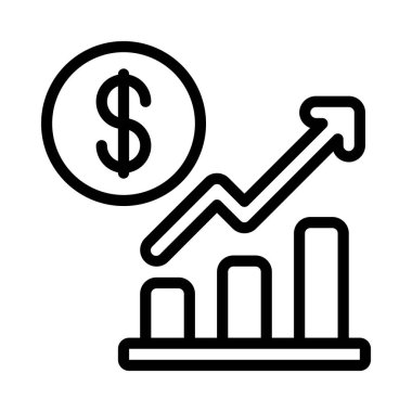 Finansal Başarı web simgesi vektör illüstrasyonu