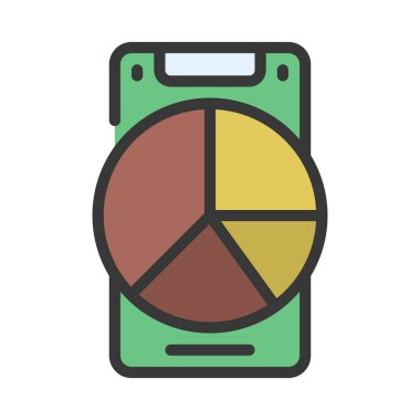 Modern bir simge pasta grafiğinin vektör çizimi 