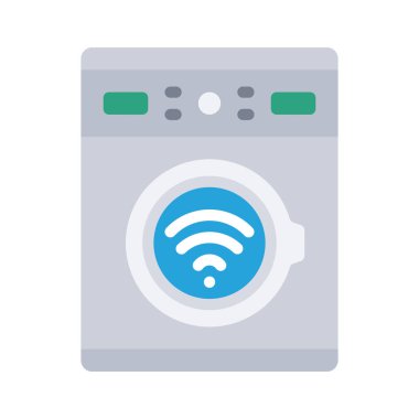 çamaşır makinesi ikon vektör çizimi