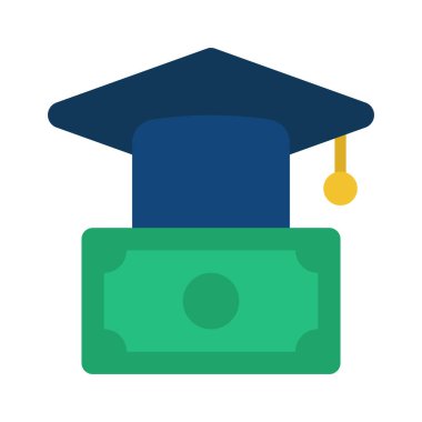 Finans Eğitimi Web simgesi vektör illüstrasyonu