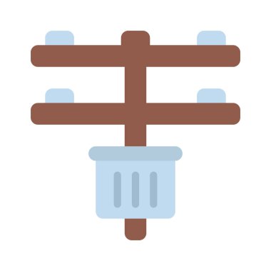 Power Line Box web simgesi vektör illüstrasyonu