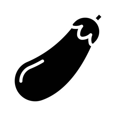 Patlıcan Web simgesi vektör illüstrasyonu