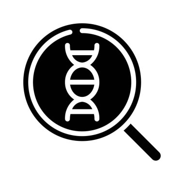 DNA web simgesi vektör illüstrasyonunu analiz et
