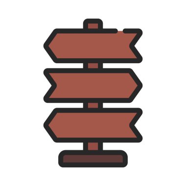 Yönlendirme İşaretleri Web simgesi vektör çizimi