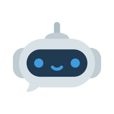 Sohbet robotu web simgesi vektör çizimi