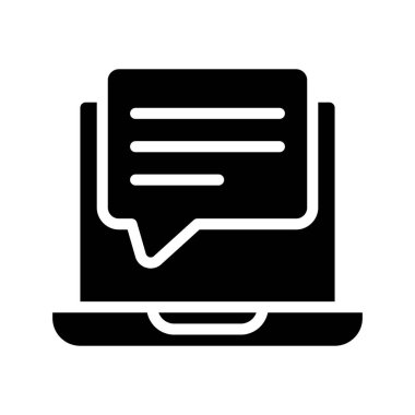 Laptop Geribildirim İleti Web vektör çizimi