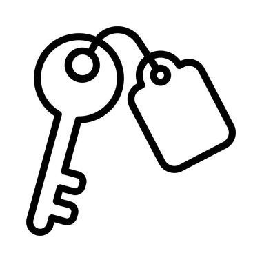 Anahtarlık Anahtarı Web simgesi vektör çizimi