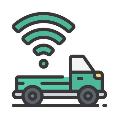 Akıllı Kamyon web simgesi vektör çizimi