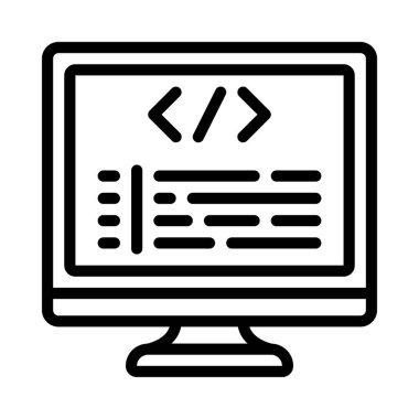 Bilgisayar Kodlayıcı Web simgesi vektör illüstrasyonu