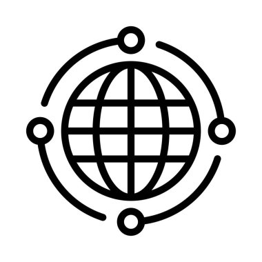 İnternet simgesi, vektör illüstrasyonu 