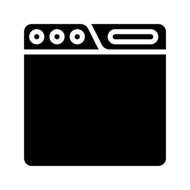 Web sitesi simgesi, vektör illüstrasyonu basit tasarım