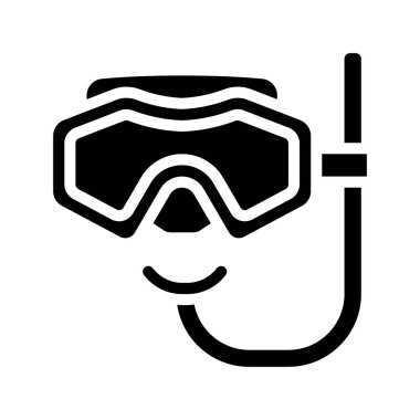 Şnorkel ağ simgesi vektör illüstrasyonu