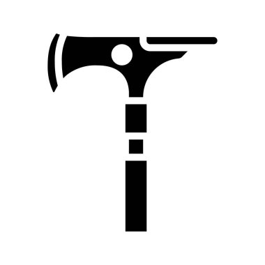 Taktik Axe Simgesi Basit Vektör İllüstrasyonu