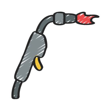 Kaynak Meşalesi simgesi, vektör çizimi