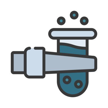 Robot Bilimadamı simgesi, vektör çizimi basit tasarım