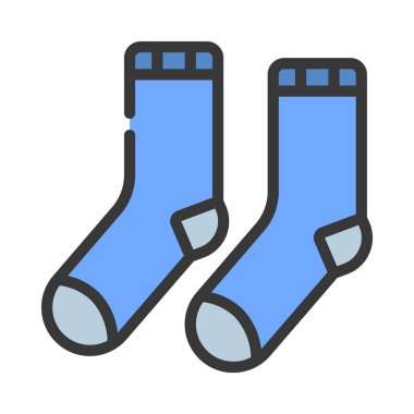 çoraplar web simgesi vektör illüstrasyonu