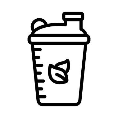 Vegan Protein Sarsıntısı Web ikonu vektör çizimi