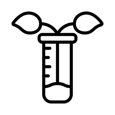 Bio Bilim Web simgesi vektör illüstrasyonu