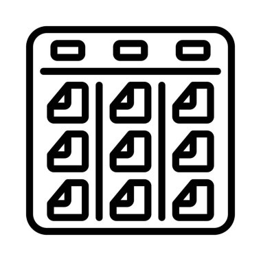 Kanban Geliştirme Simgesi Basit Vektör İllüstrasyonu