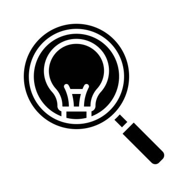Araştırma İlham simgesi, vektör illüstrasyonu  