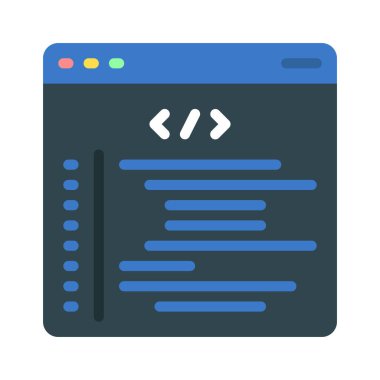 Web kodlama simgesi, vektör illüstrasyonu programlama     