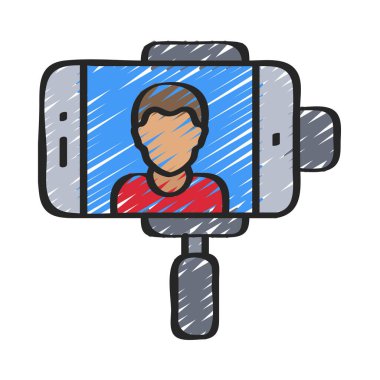 Iphone Gimbal web simgesi vektör illüstrasyonu