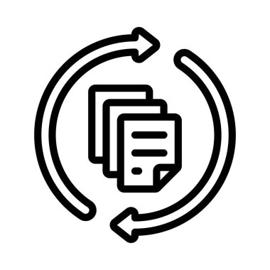 Özyinelemeler ikon vektör illüstrasyon tasarımı